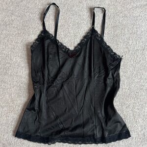 Elegant Black Lace Trim Camisole